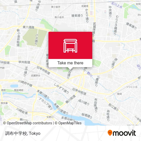 調布中学校 map