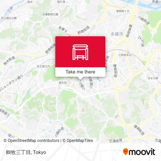 Tsurumaki 3-chome map