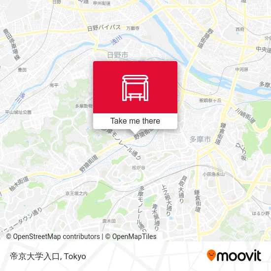 帝京大学入口 map