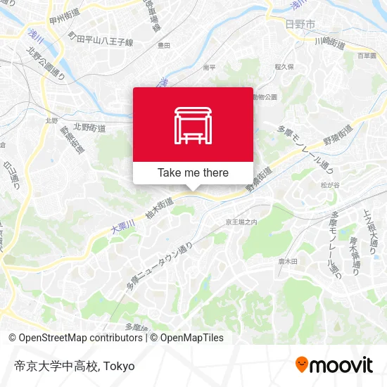 帝京大学中高校 map