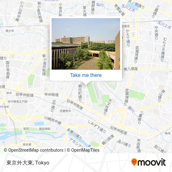 Tokyo University of Foreign Studies East map