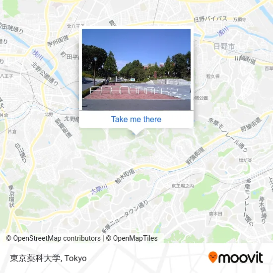 Tokyo University of Pharmacy map