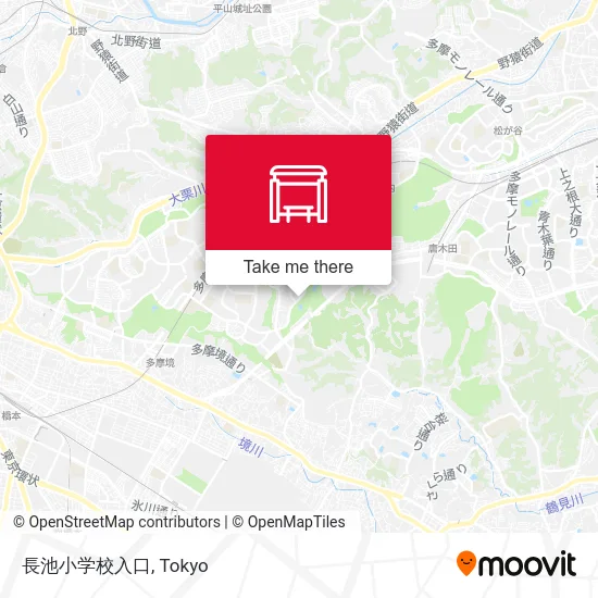 長池小学校入口 map