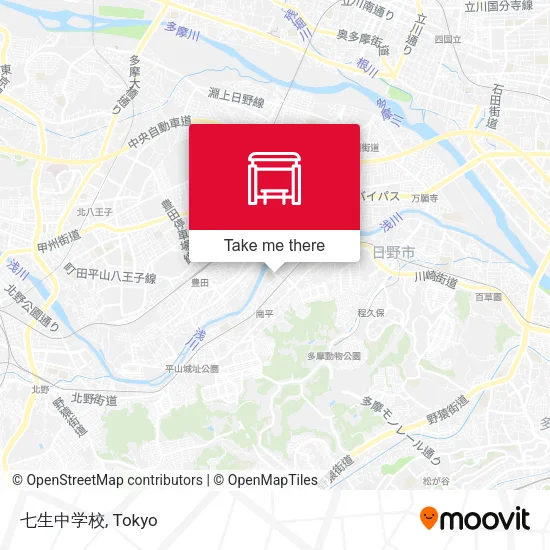 七生中学校 map
