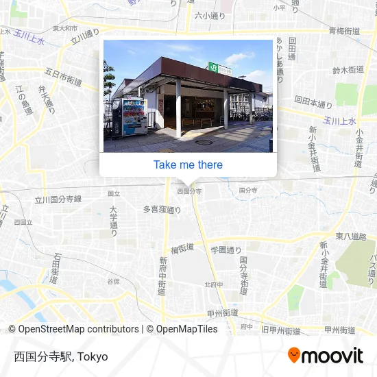 Nishi-Kokubunji Station map