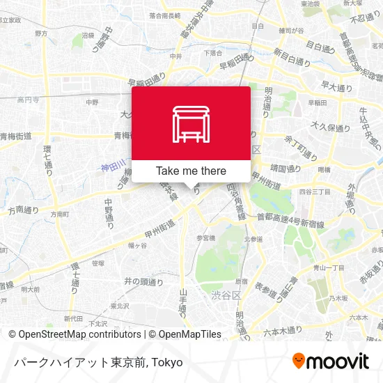 パークハイアット東京前 map