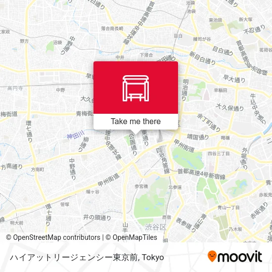 ハイアットリージェンシー東京前 map