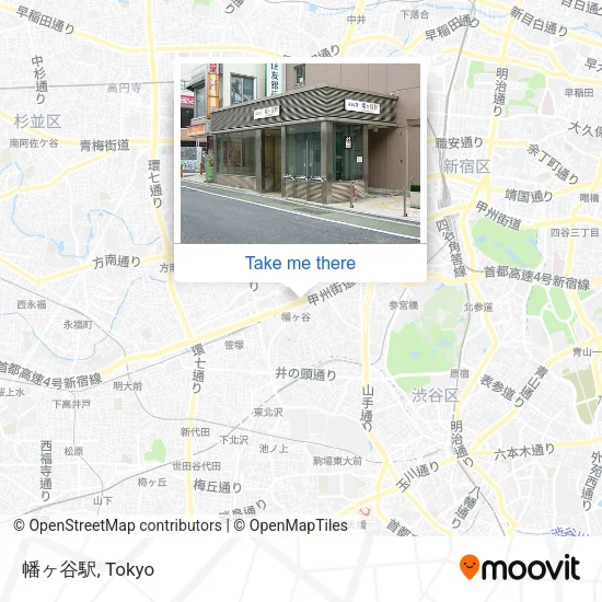 Hatagaya Station map