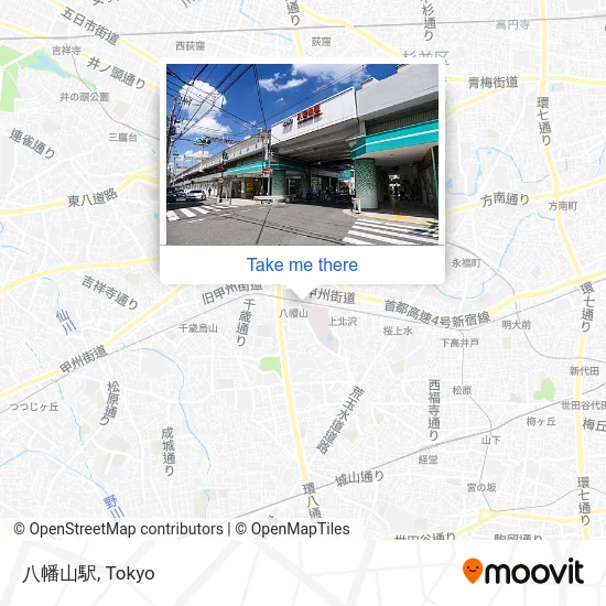 Hachimanyama Station map