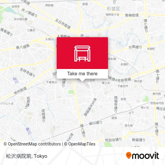松沢病院前 map