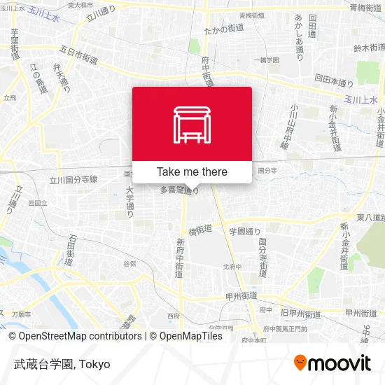 Musashidai Gakuen map