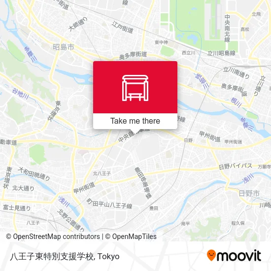 Hachioji East Special Support School map