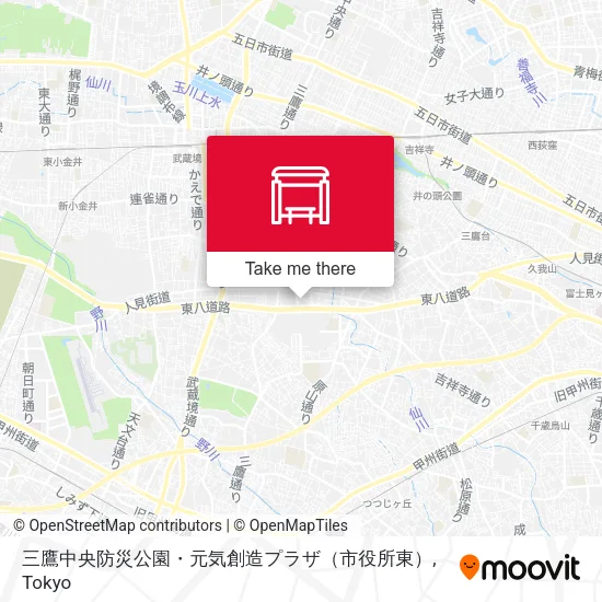 三鷹中央防災公園・元気創造プラザ（市役所東） map