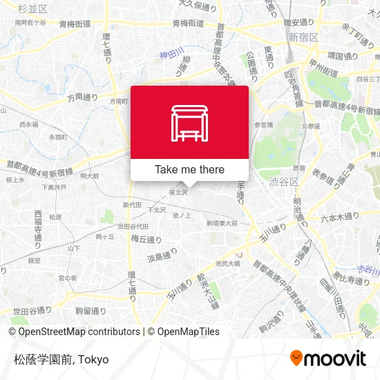 松蔭学園前 map