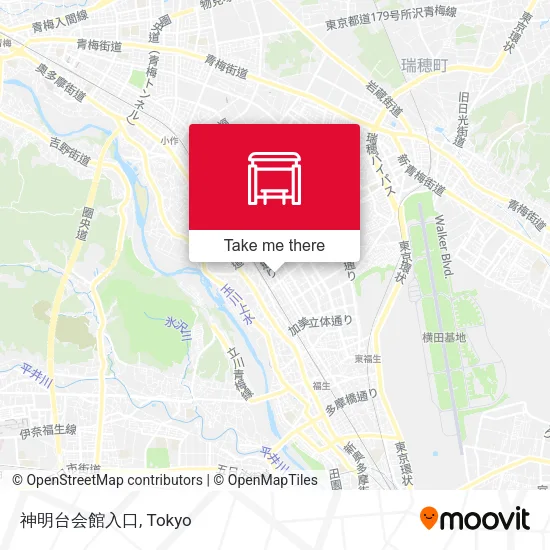 神明台会館入口 map