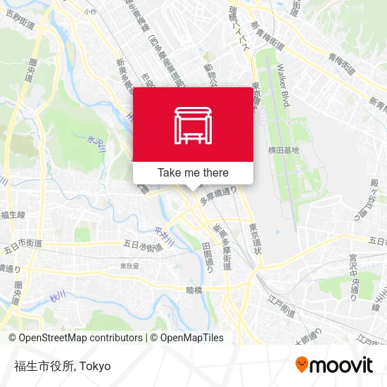福生市役所 map