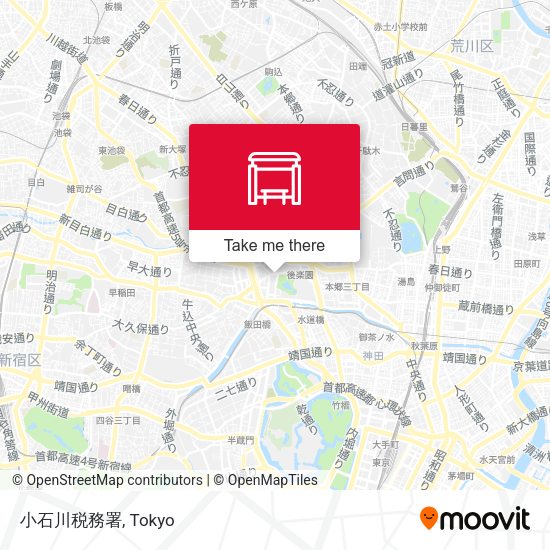 小石川税務署 map