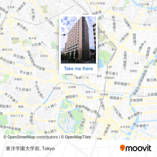 Toyo Gakuen University Front map
