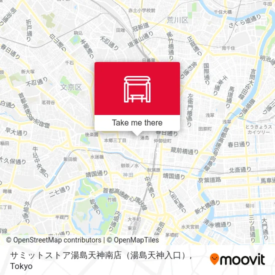 サミットストア湯島天神南店（湯島天神入口） map