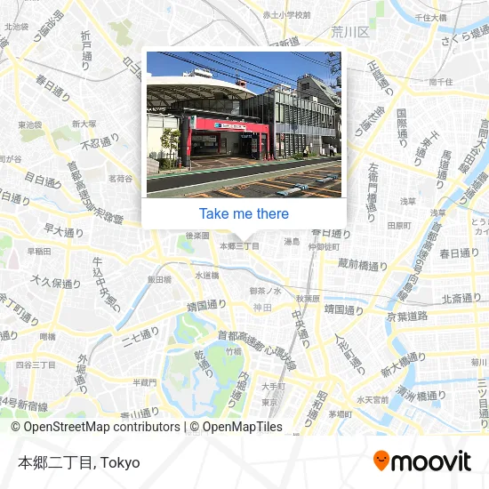 Hongo 2-chome map