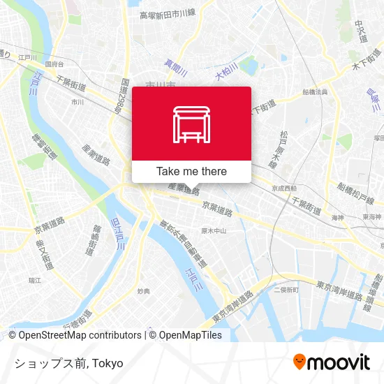 In front of Shops map