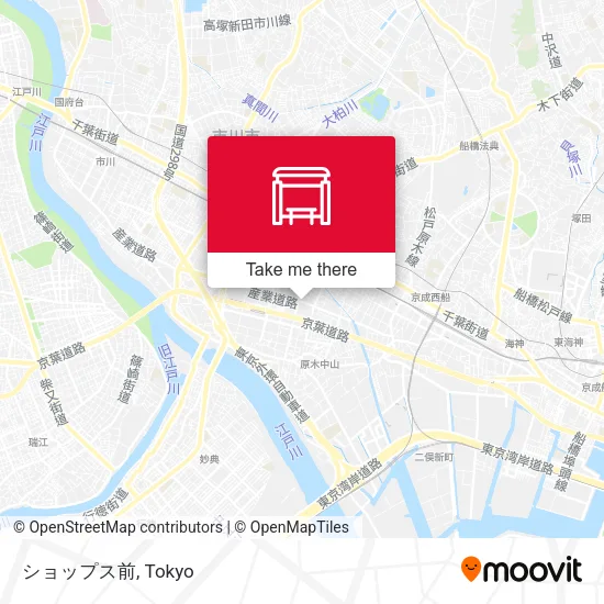 In front of Shops map