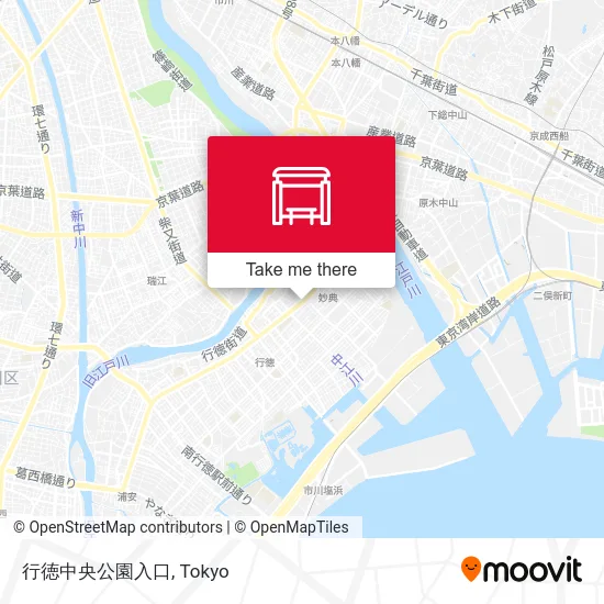 Gyotoku Central Park Entrance map