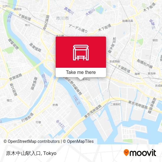 原木中山駅入口 map