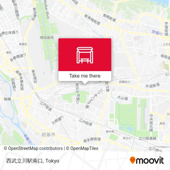 Seibu Tachikawa Station South Exit map