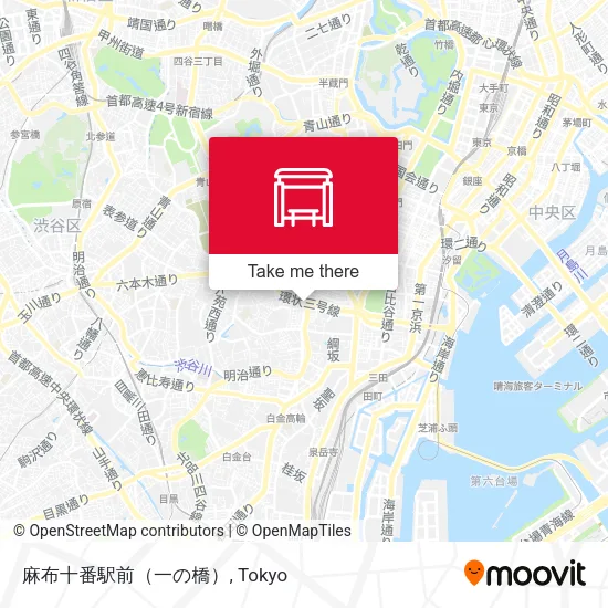 麻布十番駅前（一の橋） map