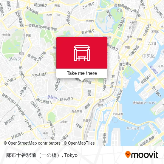 Roppongi Azabu Juban Station Front (First Bridge) map