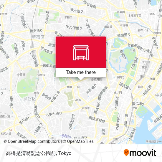 Takahashi Korekiyo Memorial Park map