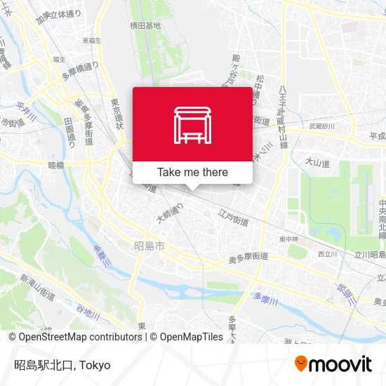 Akishima Station North Exit map