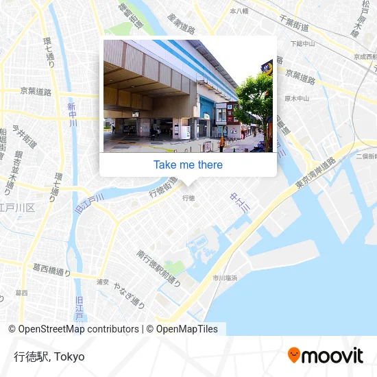 Gyotoku Station map