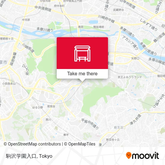 Komazawa Gakuen Entrance map