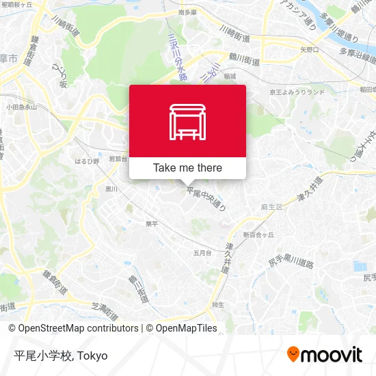 Hirao Elementary School map