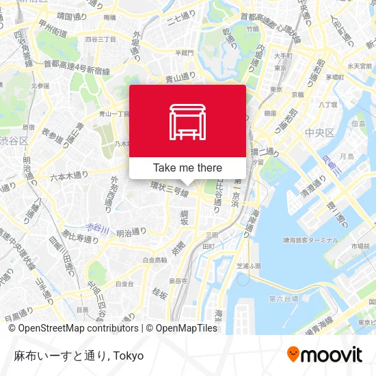 麻布いーすと通り map