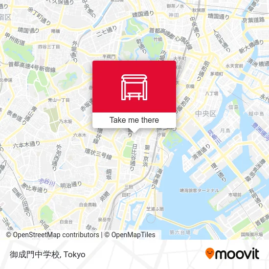 御成門中学校 map