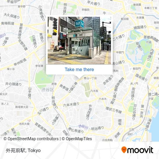 Gaienmae Station map