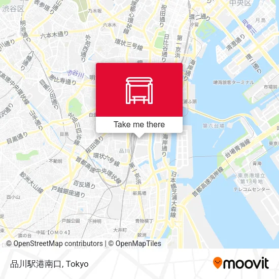 Shinagawa Station Konan Exit map