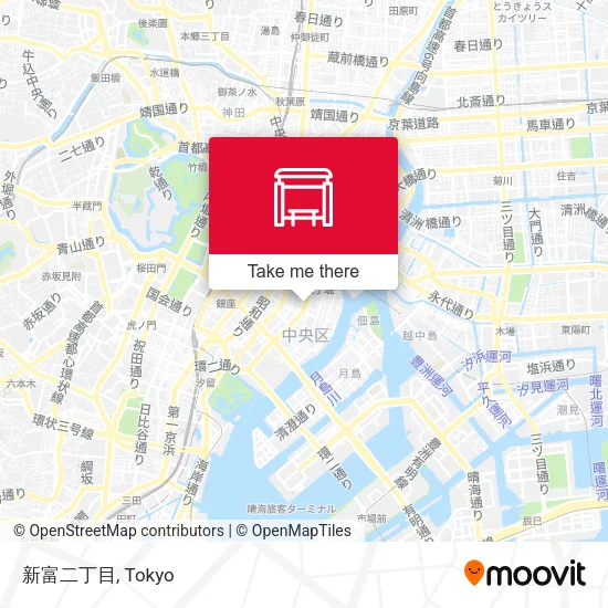 新富二丁目 map