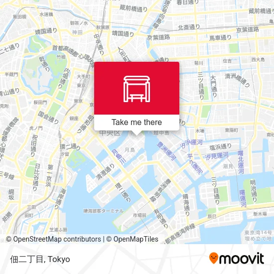 佃二丁目 map