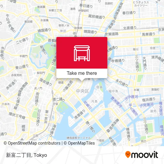 新富二丁目 map