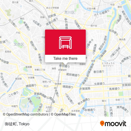 御徒町 map