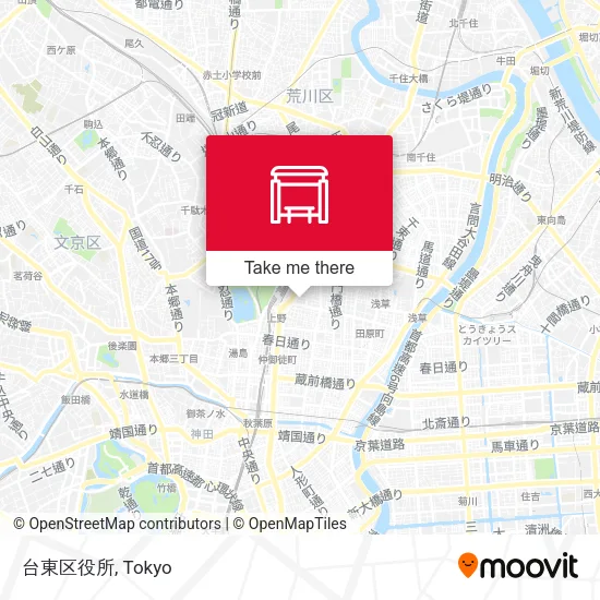 台東区役所 map