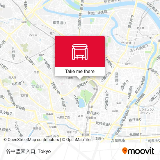 谷中霊園入口 map