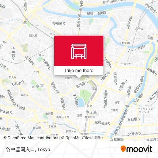 谷中霊園入口 map