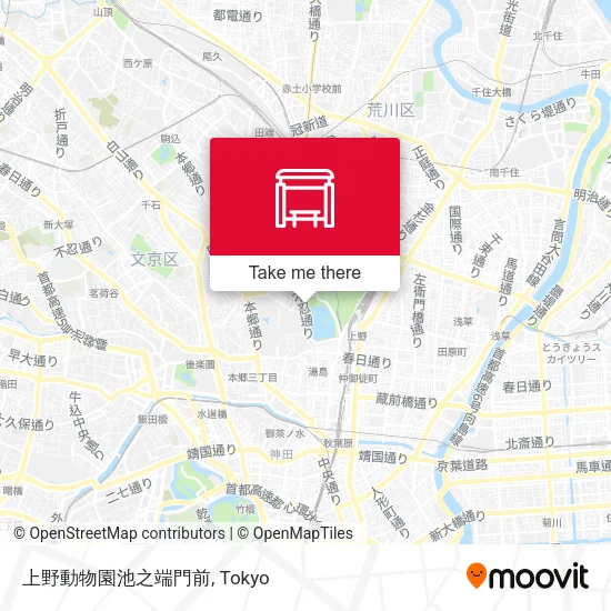 上野動物園池之端門前 map