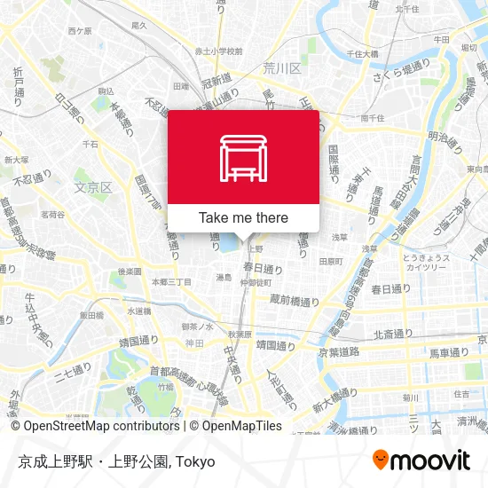 京成上野駅・上野公園 map