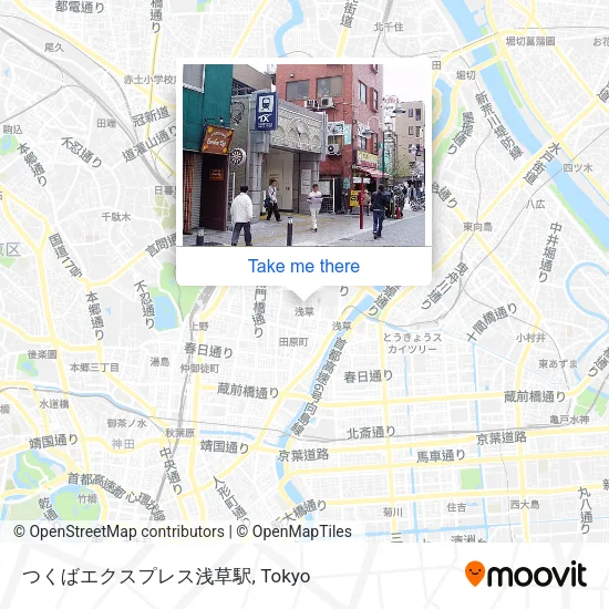 つくばエクスプレス浅草駅 map
